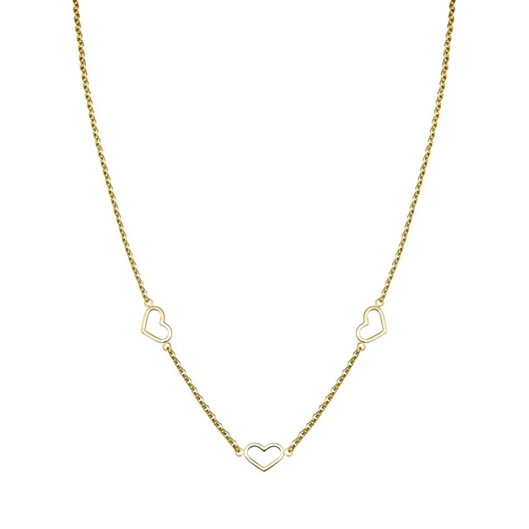 Delicate Gold-Plated Necklace with Hearts Toccombo Jnthg-J535