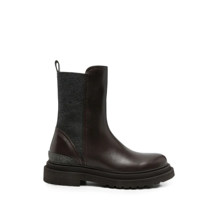 Ankle Boots Leather Dark Brown