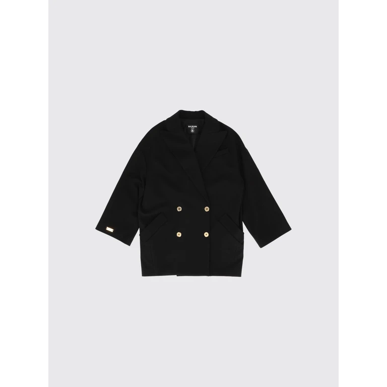 BALMAIN Coat Kids color Black (BZ2A50J0371930OR)