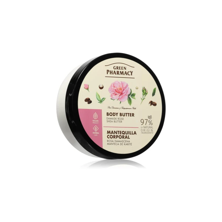 Body Butter Intense Moisturizing Body Butter Damask Rose And Shea Green Pharmacy 200 ml