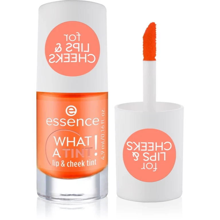 essence WHAT A TINT! blush Liquid and lip gloss color 03 Peachy Vibes 4.9 ml