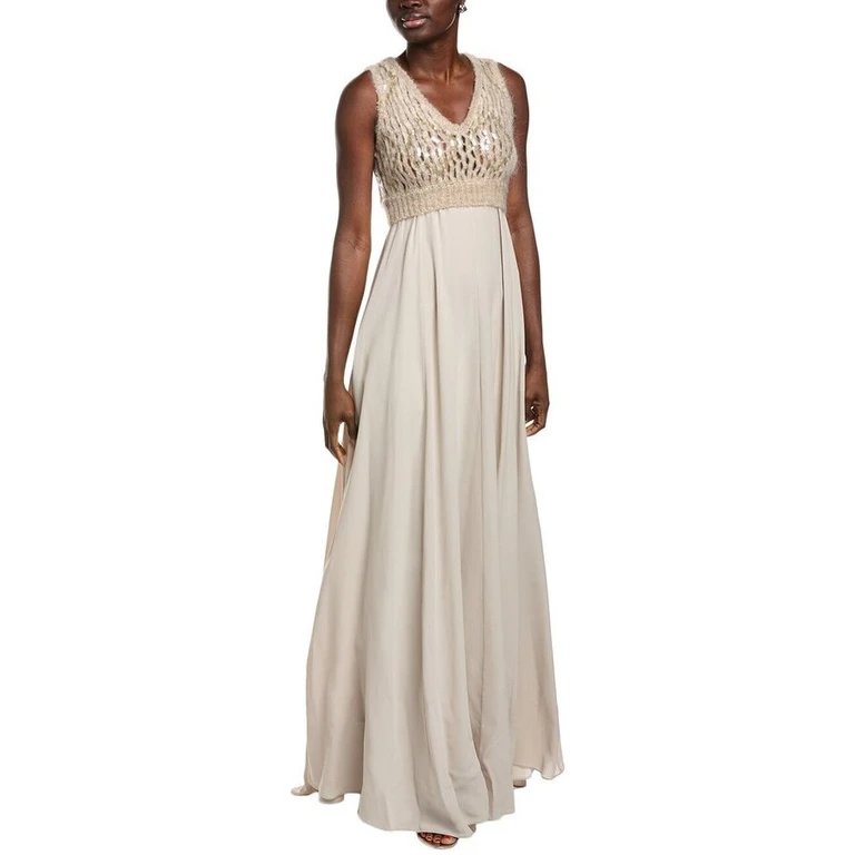 Wobeige Wool Blend Maxi Dress