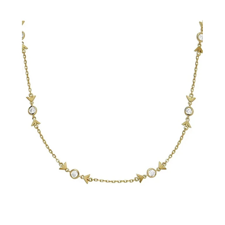 Fashion Necklace Gold Plated with Zircons Eg3618710