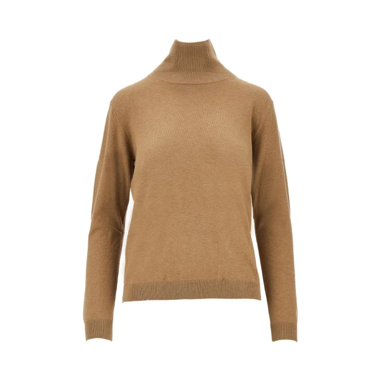 MAX MARA WEEKEND Silk and wool-blend knitted turtleneck Woman XS