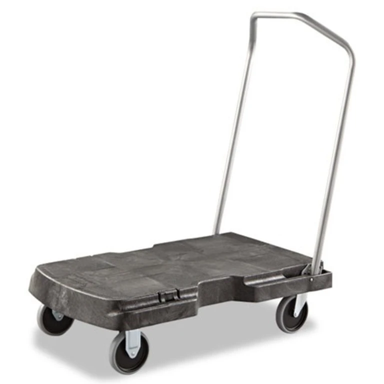 FG440100BLA 20.5 in. x 32.5 in. x 35 in. 500 lbs. Capacity Triple Trolley Platform Truck with Angled-Loop Handle - Black