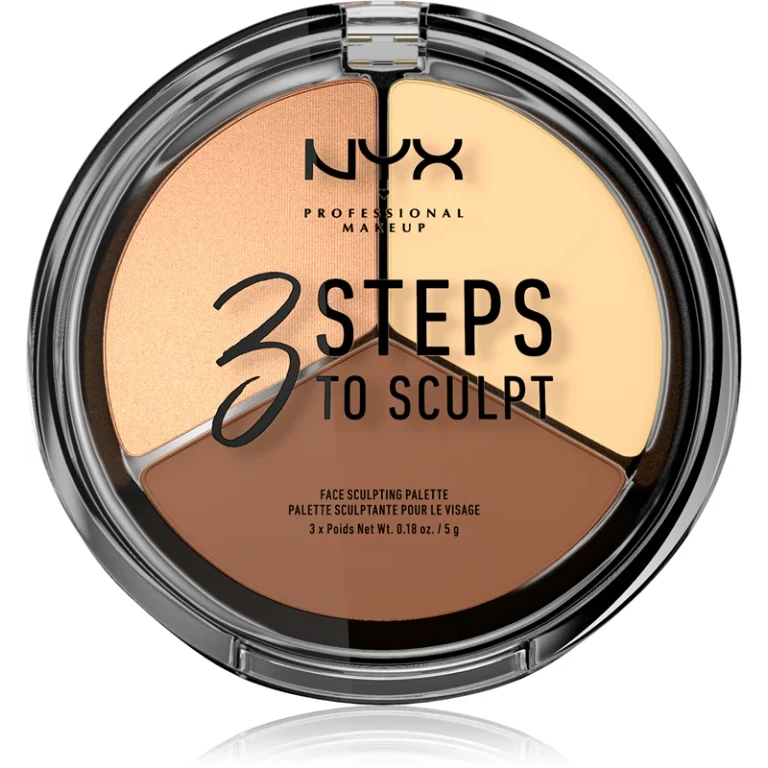 Nyx 3 Steps to Sculpt Palette Light Face sculpting 5g