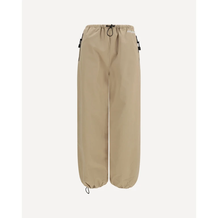 Elasticated waist and hem cotton gabardine Pants Female 38