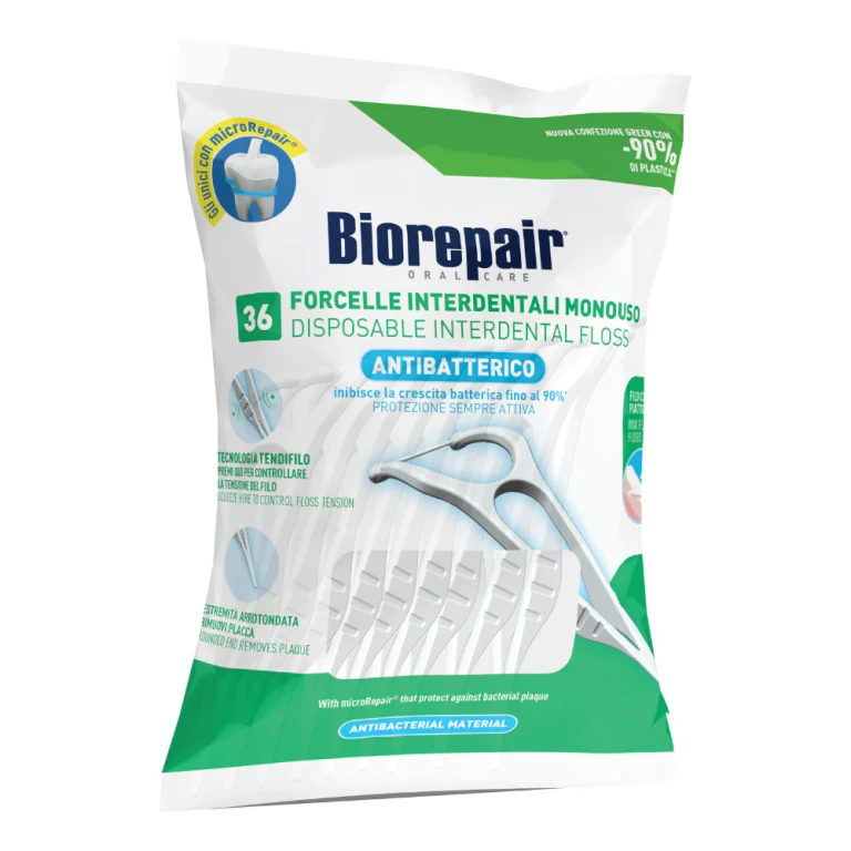 Disposable antibacterial dental floss