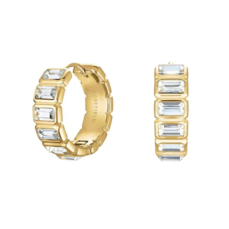 Dazzling Gold-Plated Earrings with Iconic Jeohg-J1130 Crystals