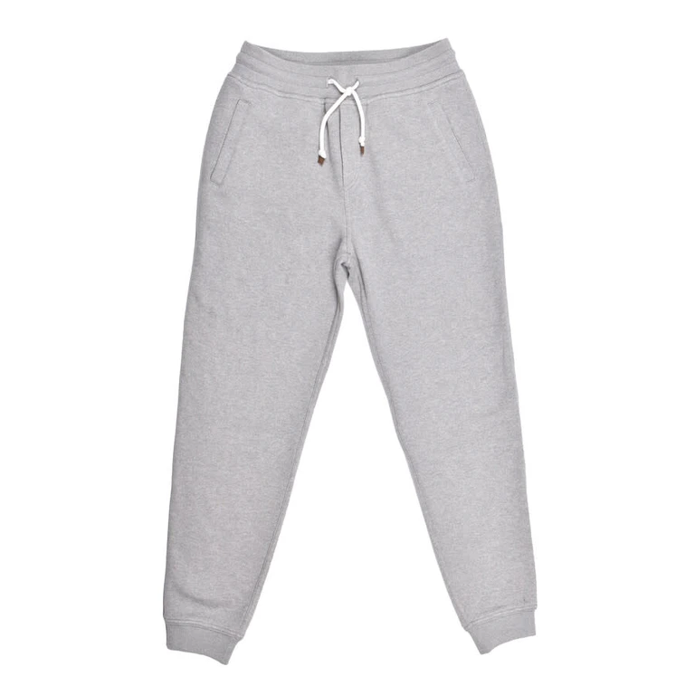 Gray Wool Blend Jogger Pants