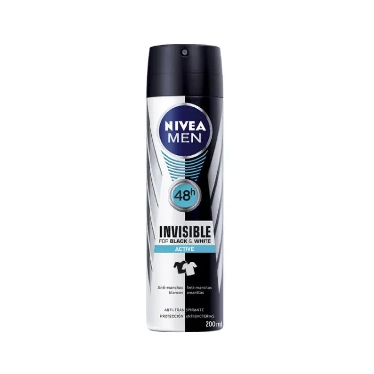 Men Invisible For Black And White Active Deodorant Spray 200ml