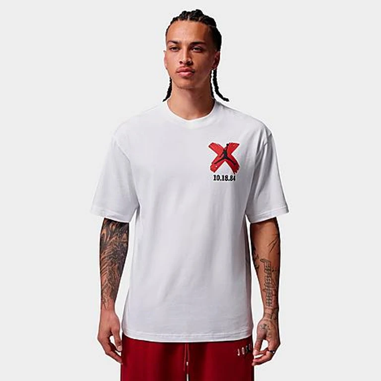 Jordan Men's Brooklyn Banned Graphic T-Shirt in White Size: XS