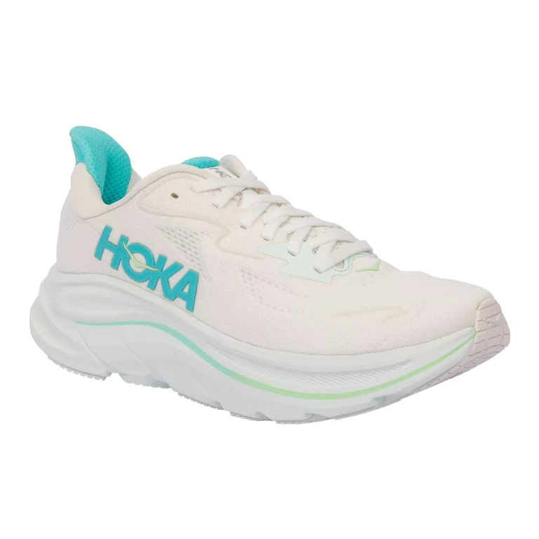 Women's Clifton 10 Sneaker - White / Cielo Blue 10.5:- 10.5, White/Cielo Blue
