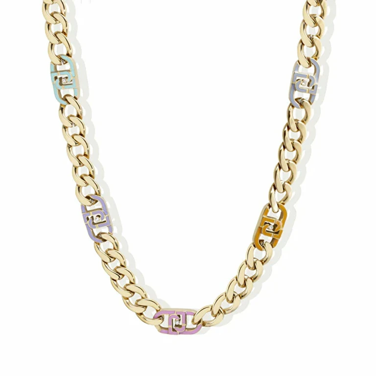 Liu Jo Fancy Gold-Plated Necklace with Crystals Lj2813