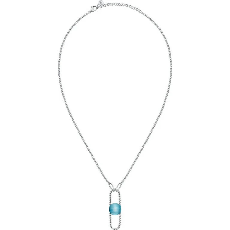 Stainless Steel Necklace with Cat's Eye 1930 Satp16
