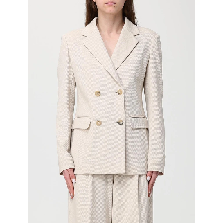 Cotton Double-breasted Blazer (2616911097600001)
