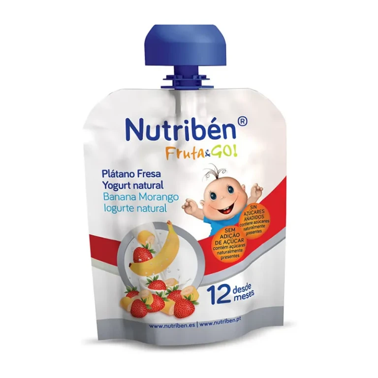 Nutribén Fruit & Go Banana, Strawberry and Natural Yogurt 90g