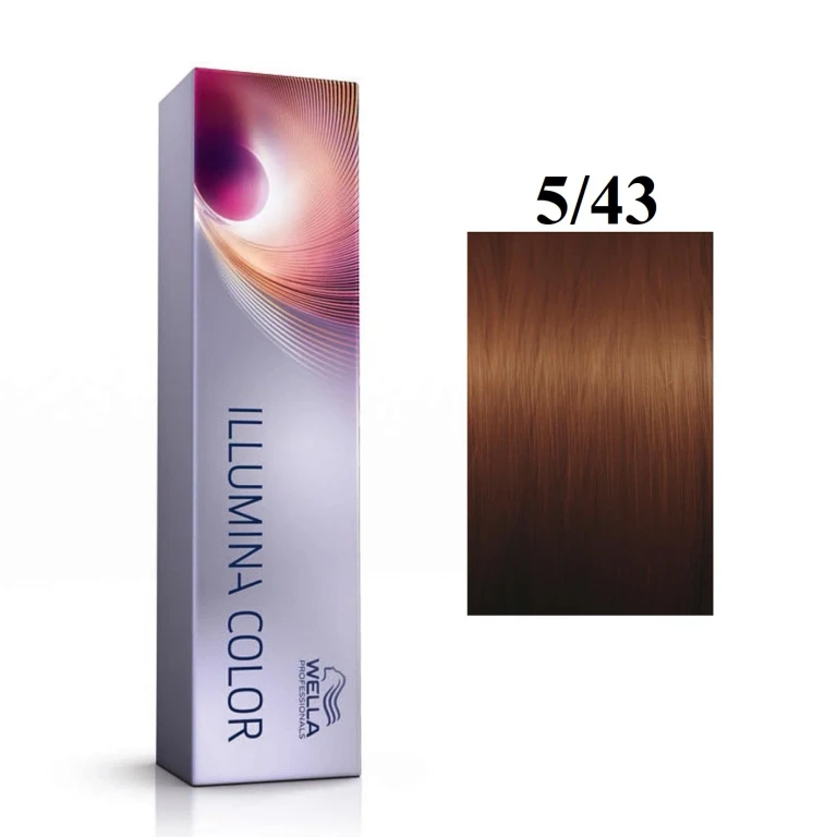 Professionals Illumina Color Permanent Hair Dye 5/43 Light Brown Golden Red 60 ml