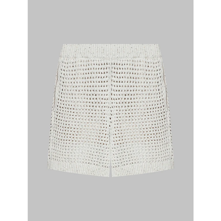 Wooff White Knit Shorts