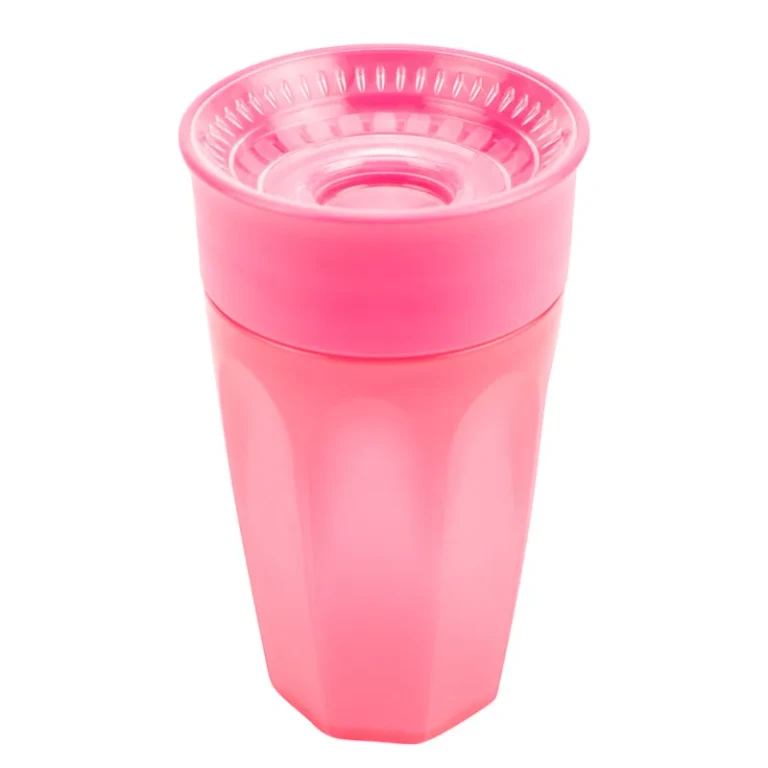 360 glass without spout pink without handle 300ml