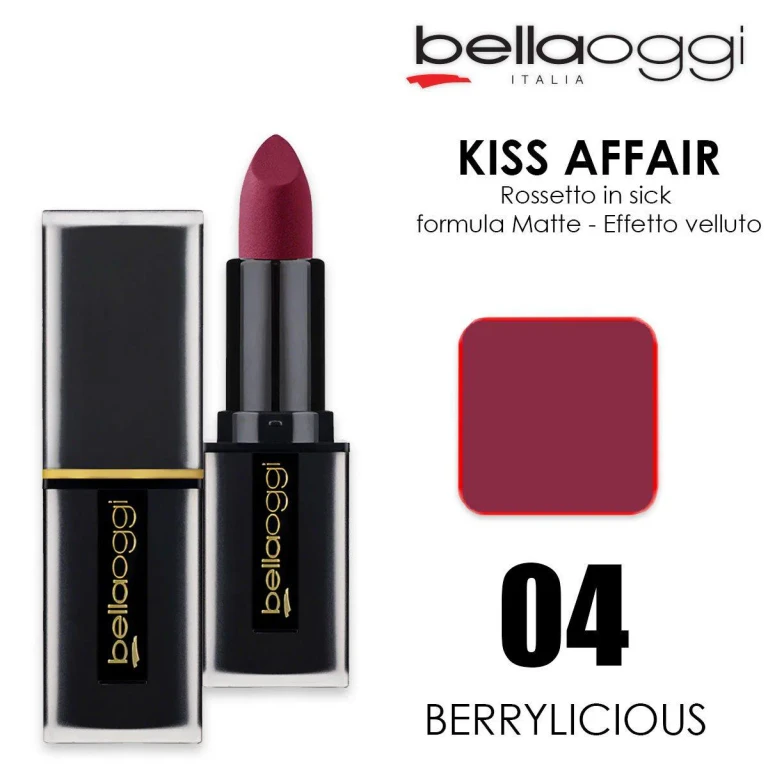 Kiss Affair Matte Lipstick Stick Berrylicious 004
