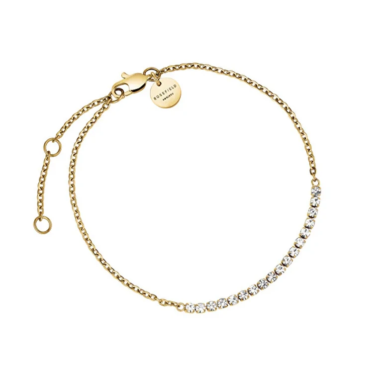 Charming Gold-Plated Crystal Tennis Bracelet Jbtcg-J904