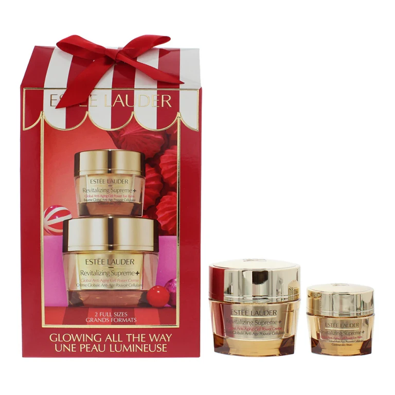 Set Glowing All The Way Estee Lauder: Revitalizing Supreme+ Anti-Aging Cream for the Face 50 ml + Lift & Firm Revitalizing Supreme+ Eye Balm 15 ml