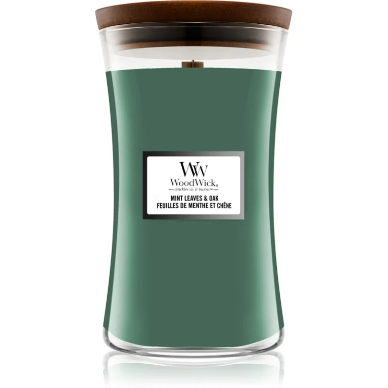 Scented candle with mint leaves and oak jar - 609.5 g