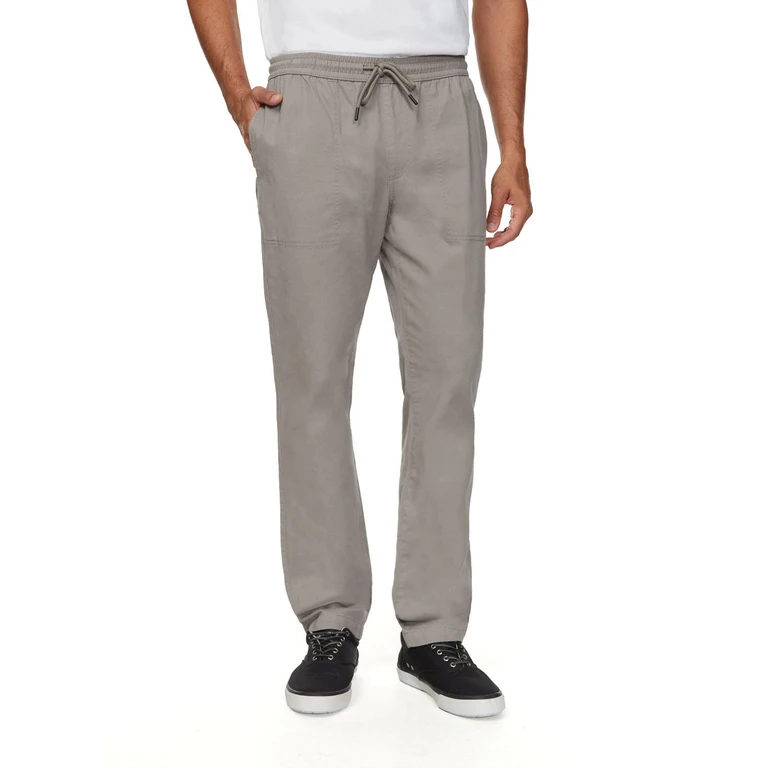 Buffalo Pull On Twill Pant Grey M:- Grey, M