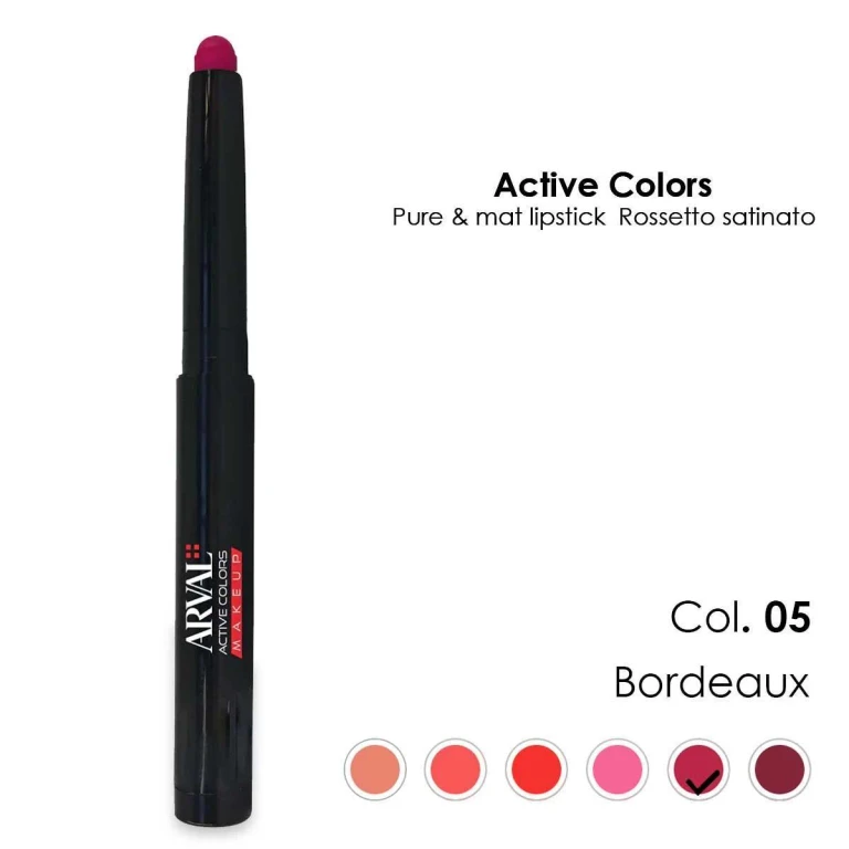 Pure & mat lipstick n. 05 - burgundy satin lipstick - pencil