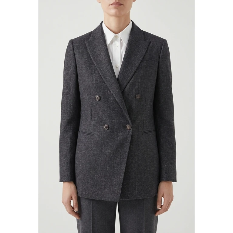 Wodark Grey Double Breasted Blazer