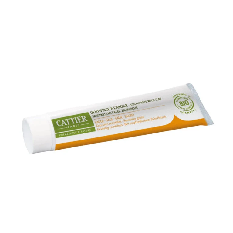 Cattier Dentargile Remineralizing Toothpaste with Clay for Fragile Gums Organic Sage 75ML
