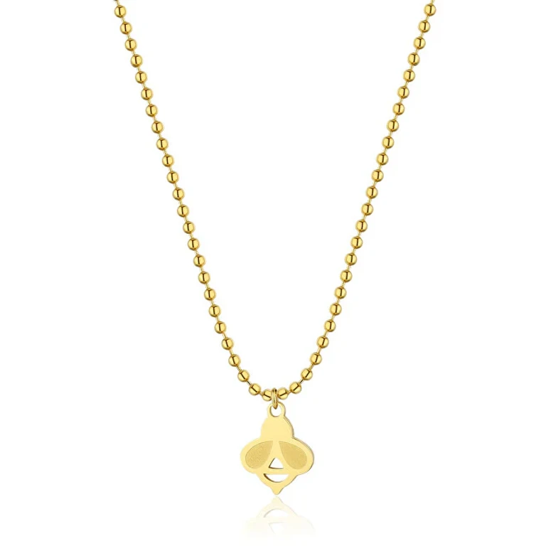 Playful Necklace Gold Plated Bee Smile Ssm008