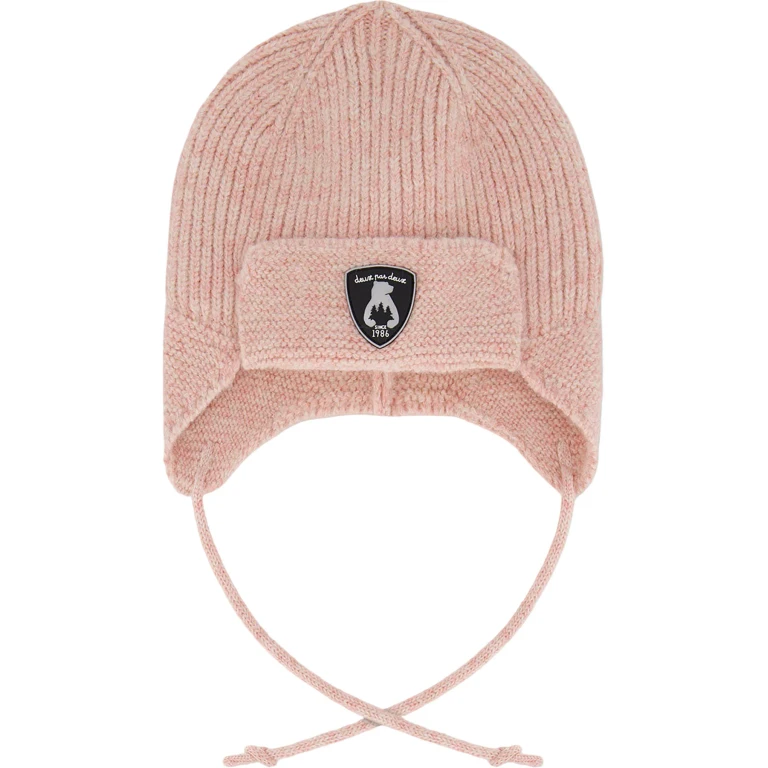 Lined Knit Hat with Ears and Strings - Baby
