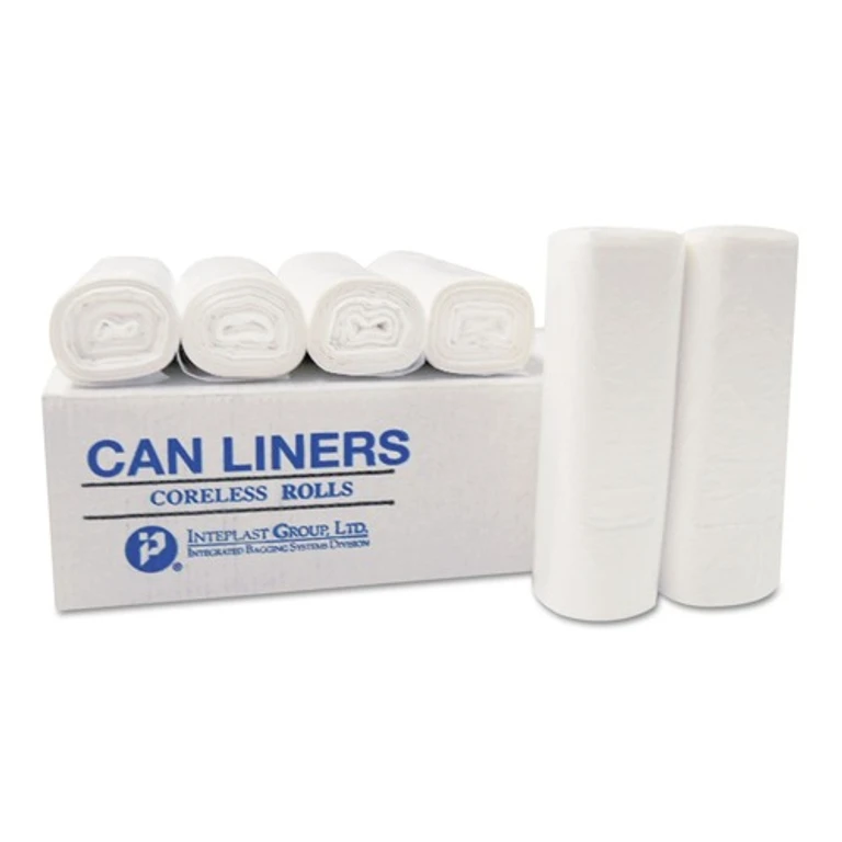 S386016N 60 gal. 0.63 mil 38 in. x 60 in. High-Density Interleaved Commercial Can Liners - Clear (200/Carton)