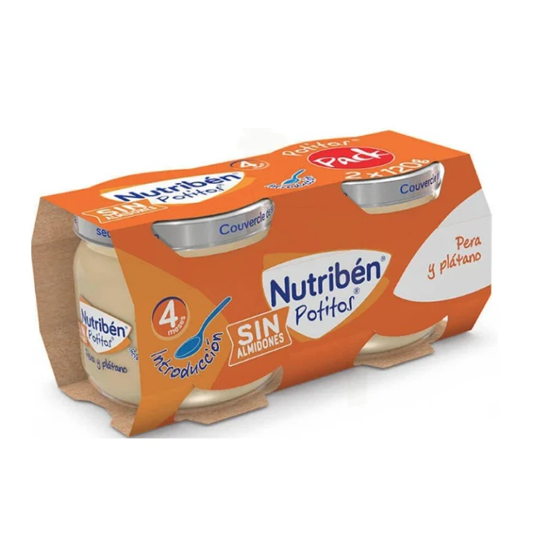 Nutribén Jar Banana, Mandarin, Pear and Biscuit 2 Packs 190 g