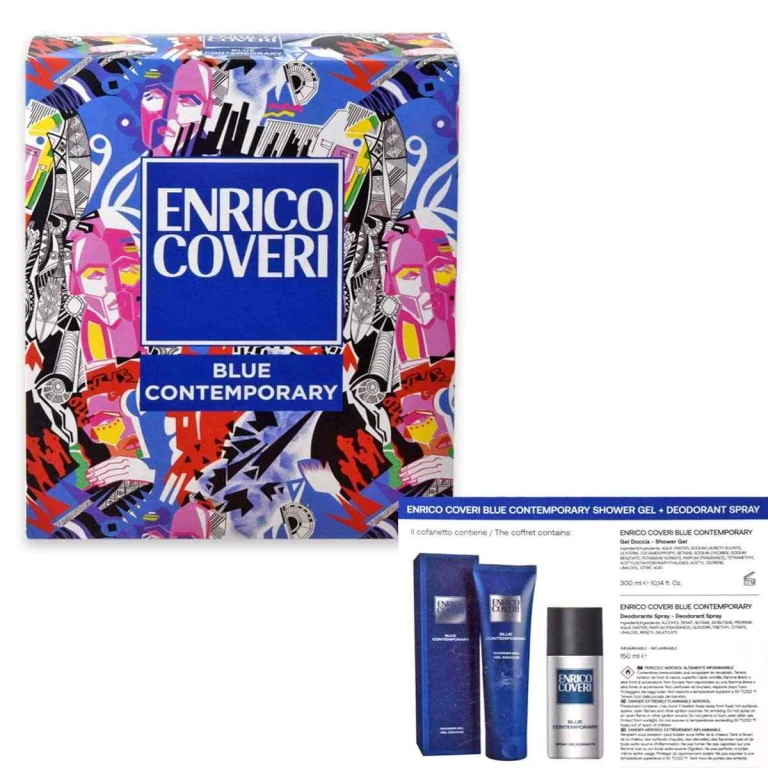 Enrico Coveri Blue Contemporary Shower Gel Box 300 Ml + Deo 150 Ml