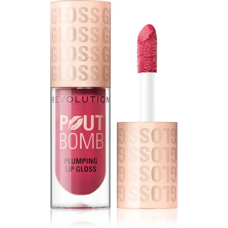 Pout Bomb Lip Gloss Volumizing Effect Color Rosewood Rose Pink 4.6 ml