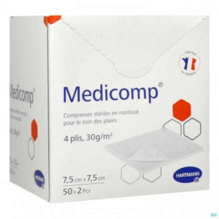 Medicomp Sterile Non-woven Tablets 7.5x7.5cm 50 Sachets of 2