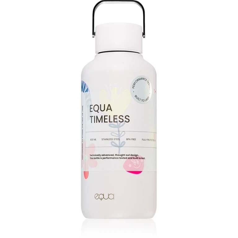 Timeless Stainless Steel Water Bottle, Small, Flower Power, 600ml