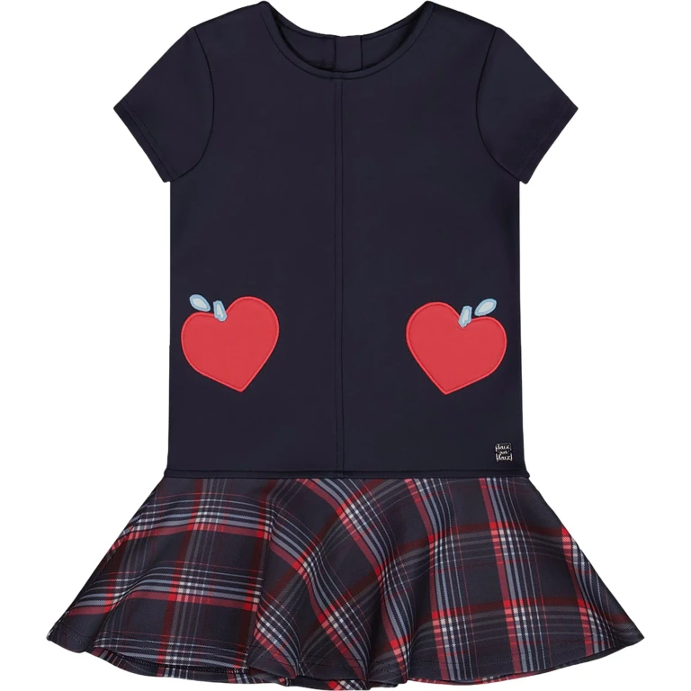 Milano Dress with Plaid Flounce - Little Girl
