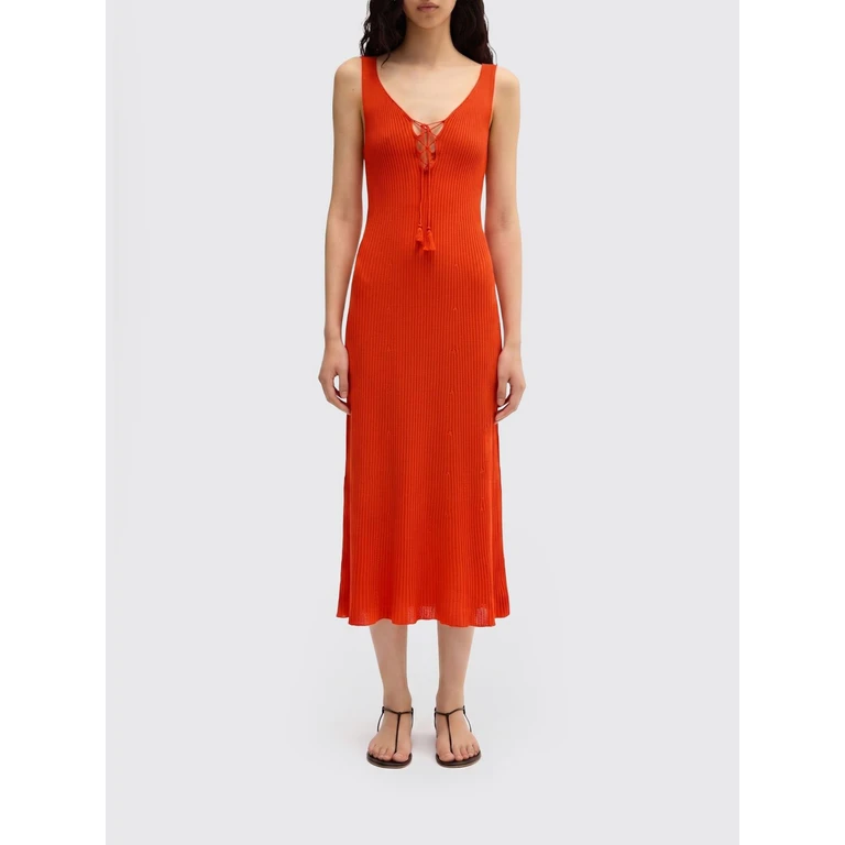 Tie Up Midi Dress in Cotton Jersey (M26E1ACMA010MN08306)