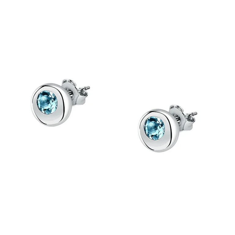 Semi-Precious Sterling Silver Stud Earrings Saxn21 Very Popular