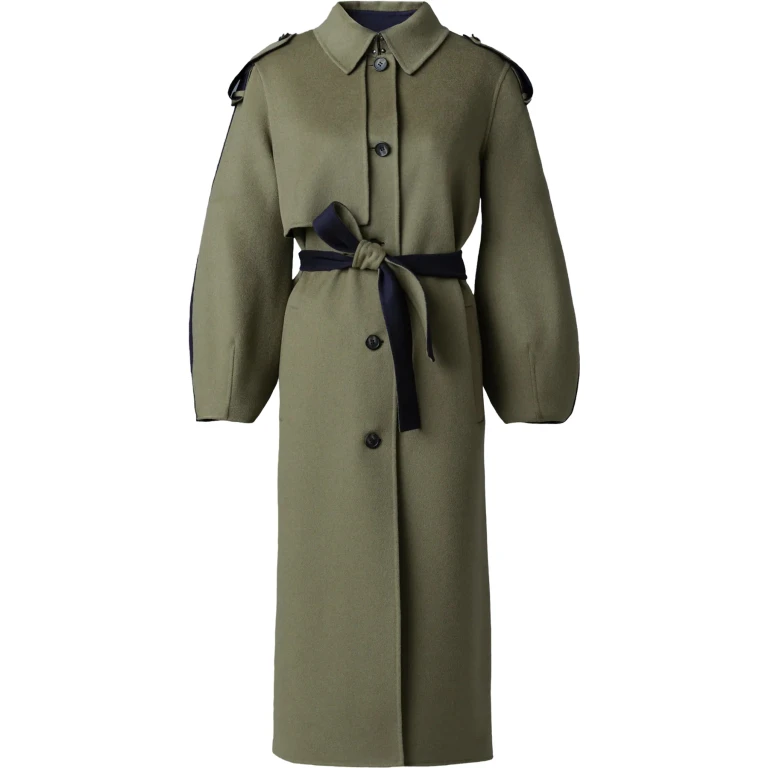 Ceyla Double-Face Wool Coat with Sash Belt - Women's