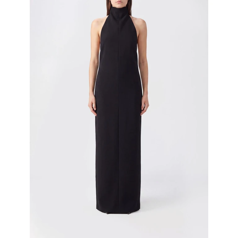 Robe à col montant en noir