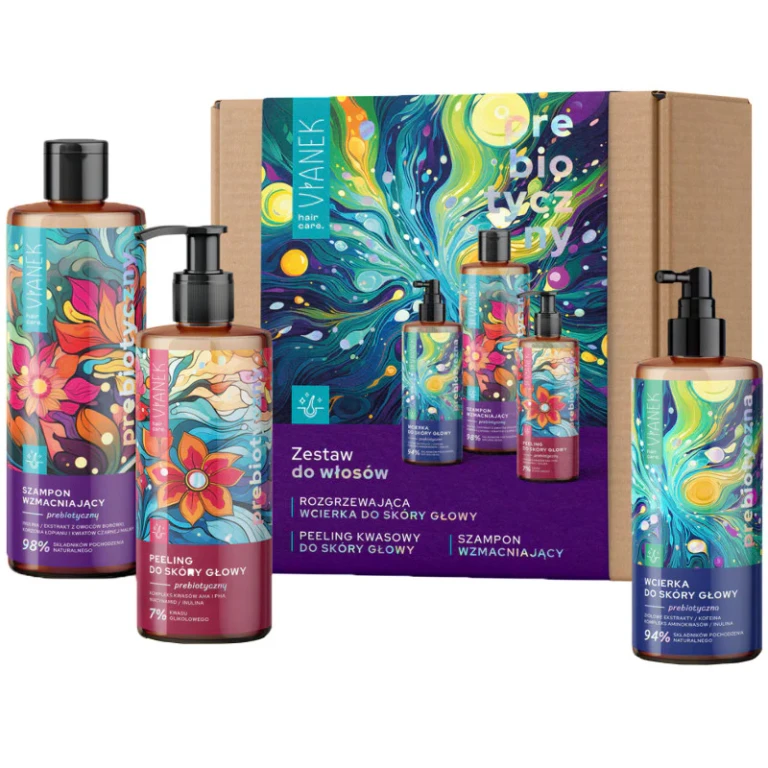 prebiotic hair kit - conditioner 150 ml + acid peeling 150 ml + shampoo 300 ml