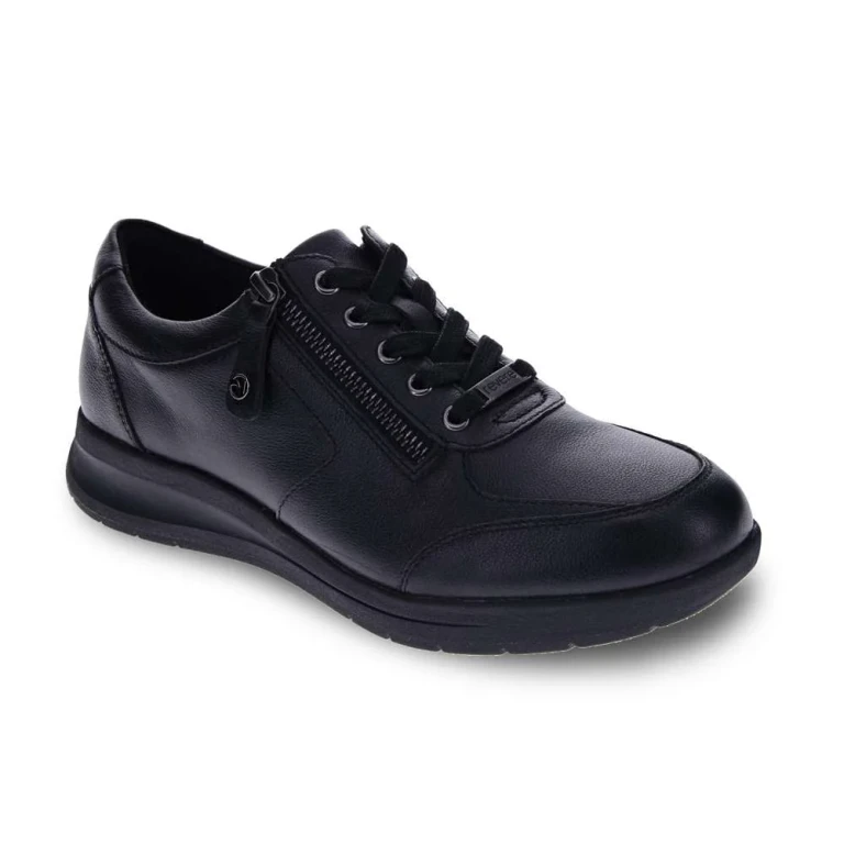 Boston Zip Casual Sneaker - Black French