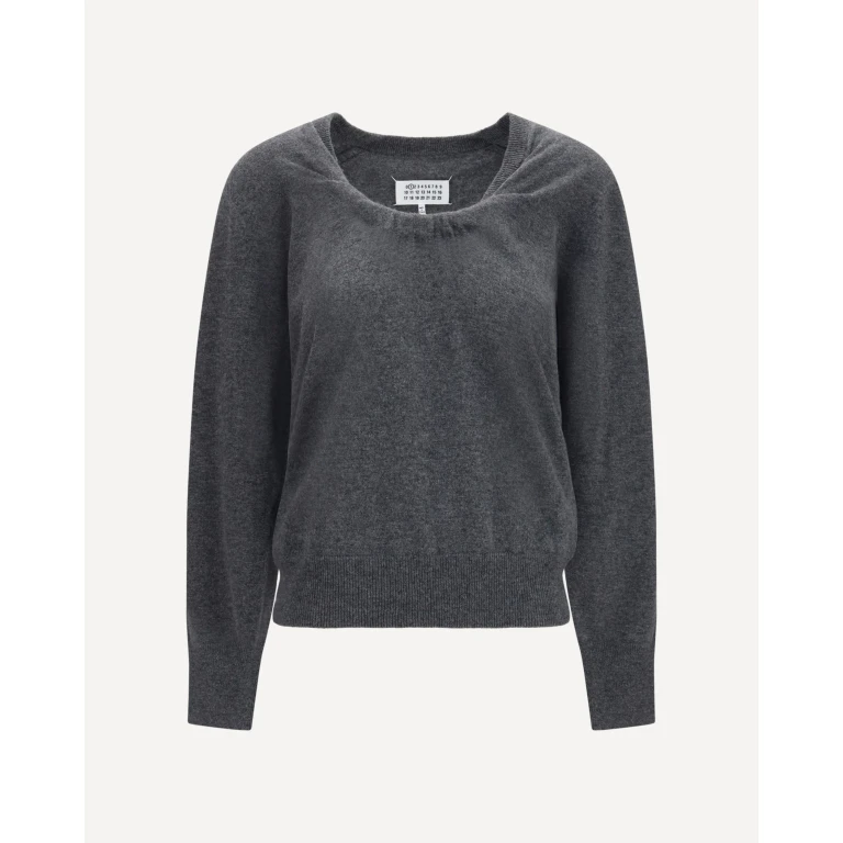 MARGIELA Wool Sweater with gathered neckline Female M