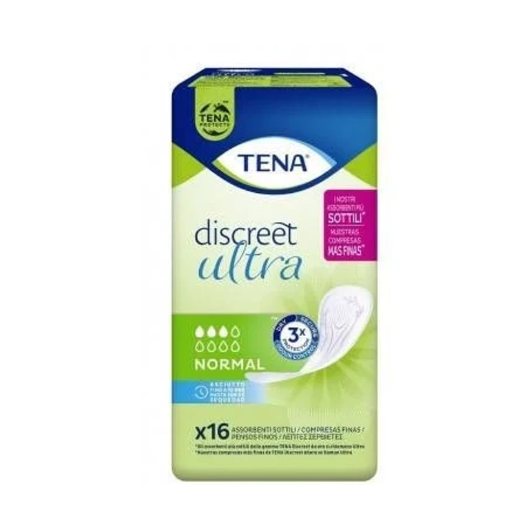 Ultra Normal Pads Discreet for Incontinence, 16 pcs