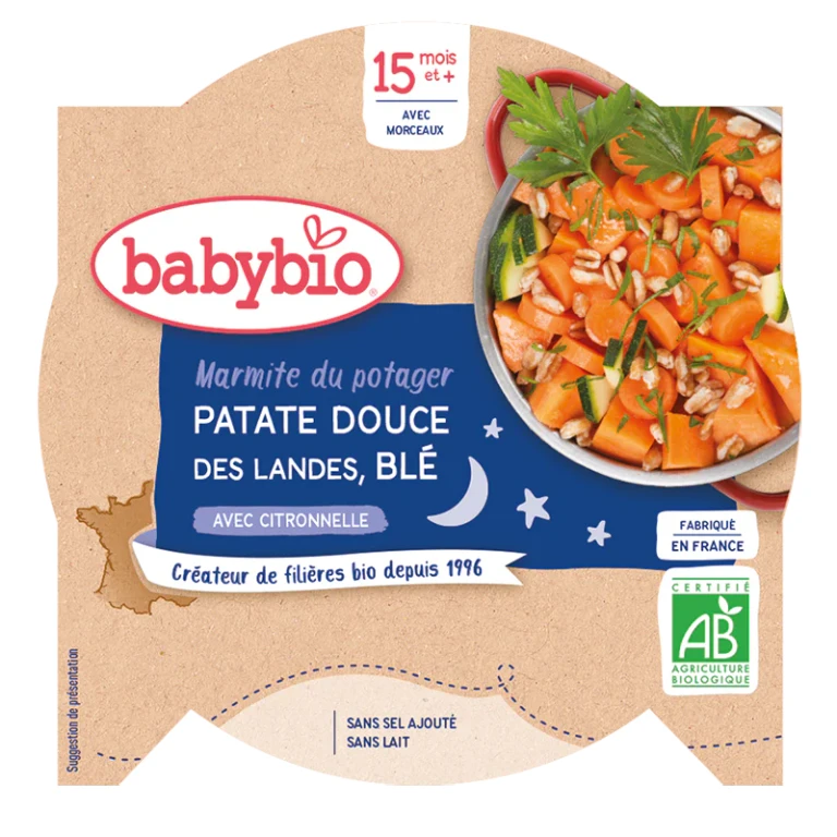 Dinner Plate - 15 months and more - Sweet Potato, Wheat - ORGANIC 260 g